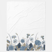 ブルーダリアスコーンフラワー フリースブランケット (正面)