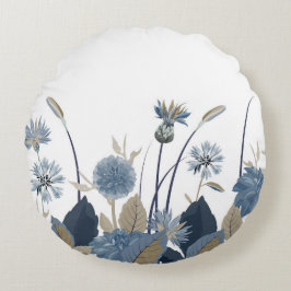 ブルーダリアスコーンフラワー ラウンドクッション