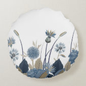 ブルーダリアスコーンフラワー ラウンドクッション (裏面)