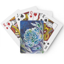 ブルーダリアネイビーティール（緑がかった色）シナフローラ水彩