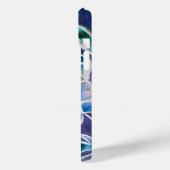 ブルーダリアネイビーティール(緑がかった色)シナフローラ水彩 Case-Mate iPhoneケース (裏面 / 左)