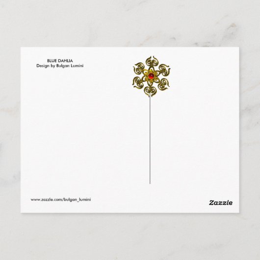 ブルーダリア及びサファイアジェムストーンフローラ ポストカード (裏面)