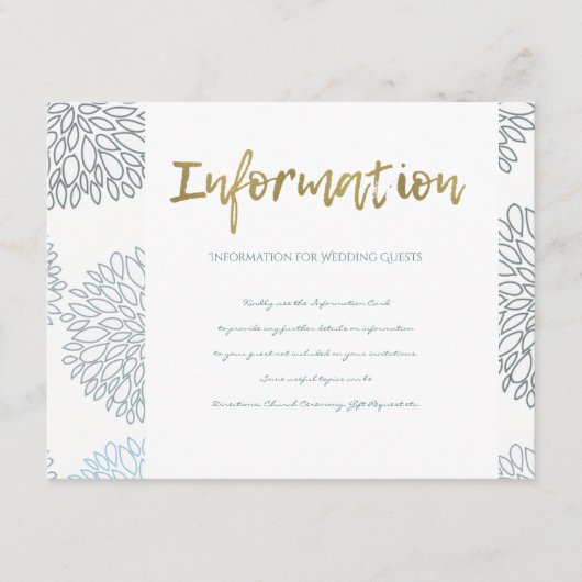 ブルーダリア花の濃淡パターン情報 エンクロージャーカード (正面)