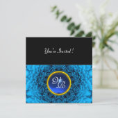 ブルーダリア、サファイア、明るい黒黄色 招待状 (スタンド正面)