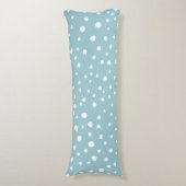 ブルーダルマチアンスポット、ダルマチアンドット、点々のあるプリント ボディピロー (正面縦)