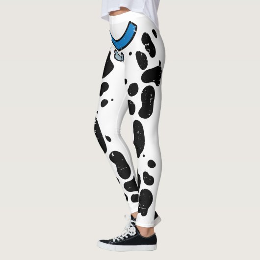 ブルーダルマチアン衣装おかしなハロウィーン犬の男の男Wom レギンス (左)