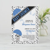 ブルーダルマチア赤ちゃんシャワー 招待状 (スタンド正面)