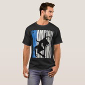 ブルーダンスチャンピオンガールズ誕生日の演劇ダンス Tシャツ (正面フル)