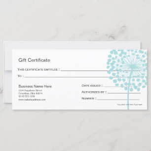 ブルーダンデリオンフラワーギフト券デザイン4