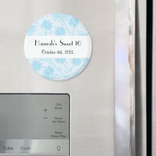 ブルーダンデリオンフラワーズスウィートフローラ16 マグネット (インサイチュ (冷蔵庫))