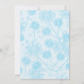 ブルーダンデリオンフラワーズ、フローラリハーサルディナー 招待状 (裏面)