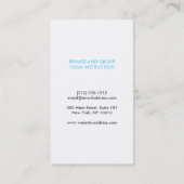 ブルーダンデロンIIヨガ先生、ヨガインストラクター 名刺 (裏面)