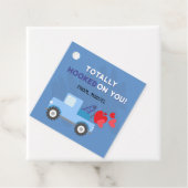 ブルーダンプトラックハートバレンティンギフトラベル フェイバータグ (インサイチュ)