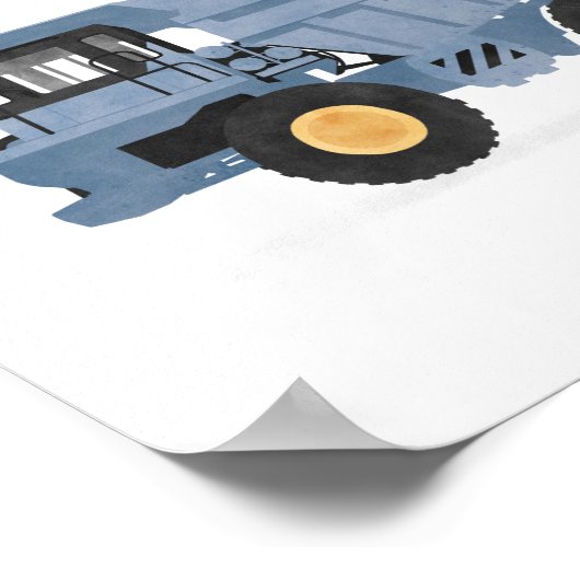 ブルーダンプトラック建築車用デコール ポスター (角)