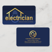 ブルーダークネスレイヤーズ金ゴールド電気技師 名刺 (正面/裏面)