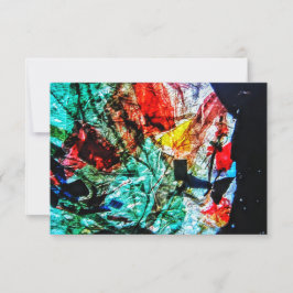 ブルーダークネス抽象芸術招待、抽象芸術ブルー 招待状