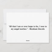 ブルーダークフローラハッピーマザーの日のグリーティングカード シーズンカード (裏面)