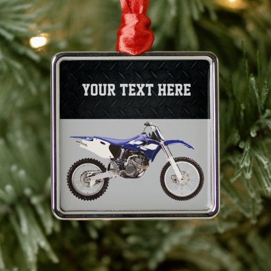  ブルーダートバイクスポーツボーイクリスマスボーイ  メタルオーナメント (ツリー)