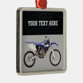 ブルーダートバイクスポーツボーイクリスマスボーイ メタルオーナメント (右)