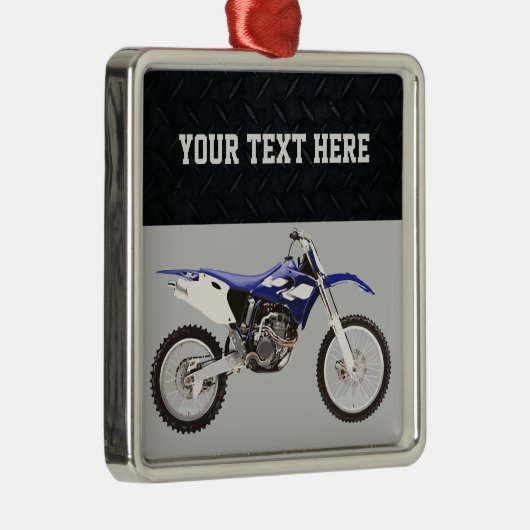  ブルーダートバイクスポーツボーイクリスマスボーイ  メタルオーナメント (右)