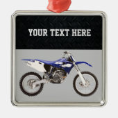  ブルーダートバイクスポーツボーイクリスマスボーイ  メタルオーナメント (正面)