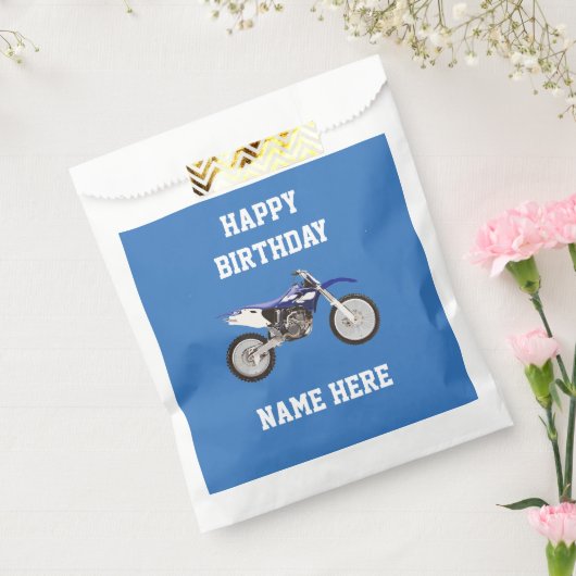 ブルーダートバイク誕生日パーティーギフトお願いバッグ フェイバーバッグ (封をした状態)