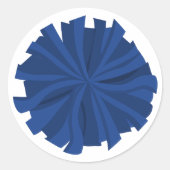 ブルーチアリーダーpom pom ラウンドシール (正面)