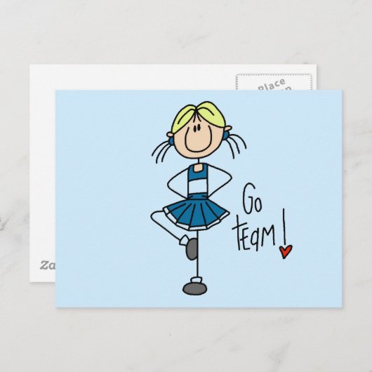 ブルーチアリーダーTシャツとギフト ポストカード (正面/裏面)