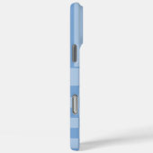 ブルーチェッカーストライプ オーダーメイド Case-Mate iPhoneケース (裏面 / 右)
