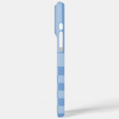 ブルーチェッカーストライプ オーダーメイド Case-Mate iPhoneケース (裏面 / 左)
