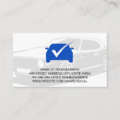 ブルーチェックマークロゴ名刺 名刺 (裏面)