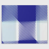 ブルーチェック包装紙 ラッピングペーパー (フラット)