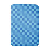 ブルーチェック柄 バスマット (正面縦)