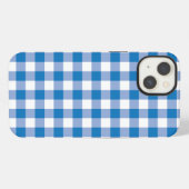 ブルーチェック iPhoneケース (裏面横)