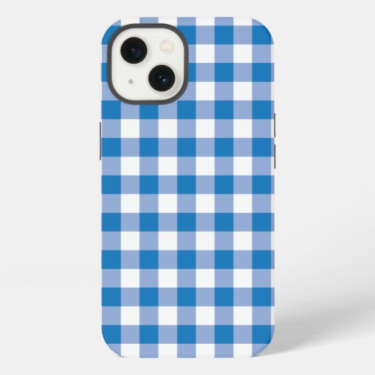 ブルーチェック iPhoneケース (裏面)
