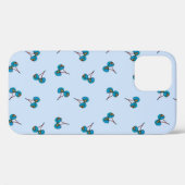 ブルーチェリーパターン ケース・メイト iPhoneケース Case-Mate iPhoneケース (裏面 (横))