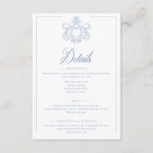 ブルーチエレガントノイスリーバードクレスト結婚の詳細 エンクロージャーカード (正面)