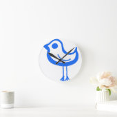 ブルーチキン ラウンド壁時計 (ホーム)