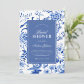 ブルーチノイスリーアジアヴィンテージブライダルシャワー 招待状 (スタンド正面)