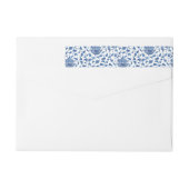 ブルーチノイスリーシックエレガントレディ差出人住所 ラップアラウンドラベル (裏面)