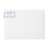 ブルーチノイスリーシックエレガントレディ差出人住所 ラップアラウンドラベル (正面)