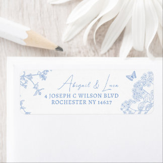 ブルーチノイスリートイレデジュイ結婚の住所 ラベル