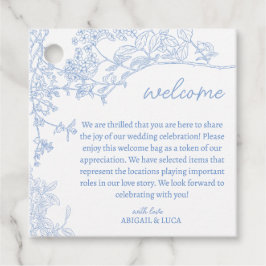 ブルーチノイスリートイレデジュイ結婚の歓迎 フェイバータグ