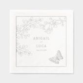 ブルーチノイスリートイレデジュイ結婚ズ 箔ナプキン (正面)