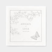 ブルーチノイスリートイレデジュイ結婚ズ 箔ナプキン (正面)