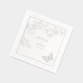 ブルーチノイスリートイレデジュイ結婚ズ 箔ナプキン (左)