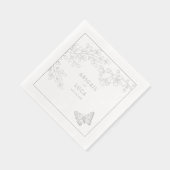 ブルーチノイスリートイレデジュイ結婚ズ 箔ナプキン (右)