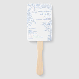 ブルーチノイスリートイレデジュイ結婚式 プログラム ハンドファン