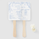 ブルーチノイスリートイレデジュイ結婚式 プログラム ハンドファン (正面&裏面)