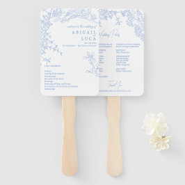 ブルーチノイスリートイレデジュイ結婚式 プログラム ハンドファン